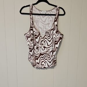 Chic Swirl Pattern Tank Top